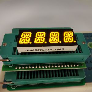 China 4 Digit 16 Segment Yellow Alphanumeric LED Display for Instrument Panel on sale