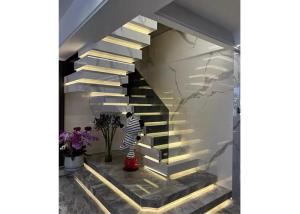 China Marble Look 1200x300x170 Porcelain Stair Tiles Non Slip Exterior Floor factory