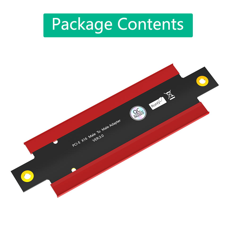 PCI-E 16X 3.0 Male to Male Adapter 110x32mm Black PCBA