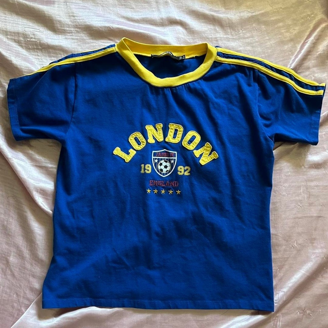 Custom Fashion Y2k Ringer Baby Tees Tops in Solid Color and Cropped Design for Women