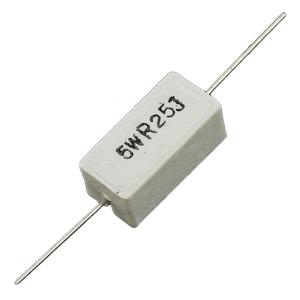 China 5W 0.22 Ohm 5% Wire Wound Ceramic Cement Resistor factory