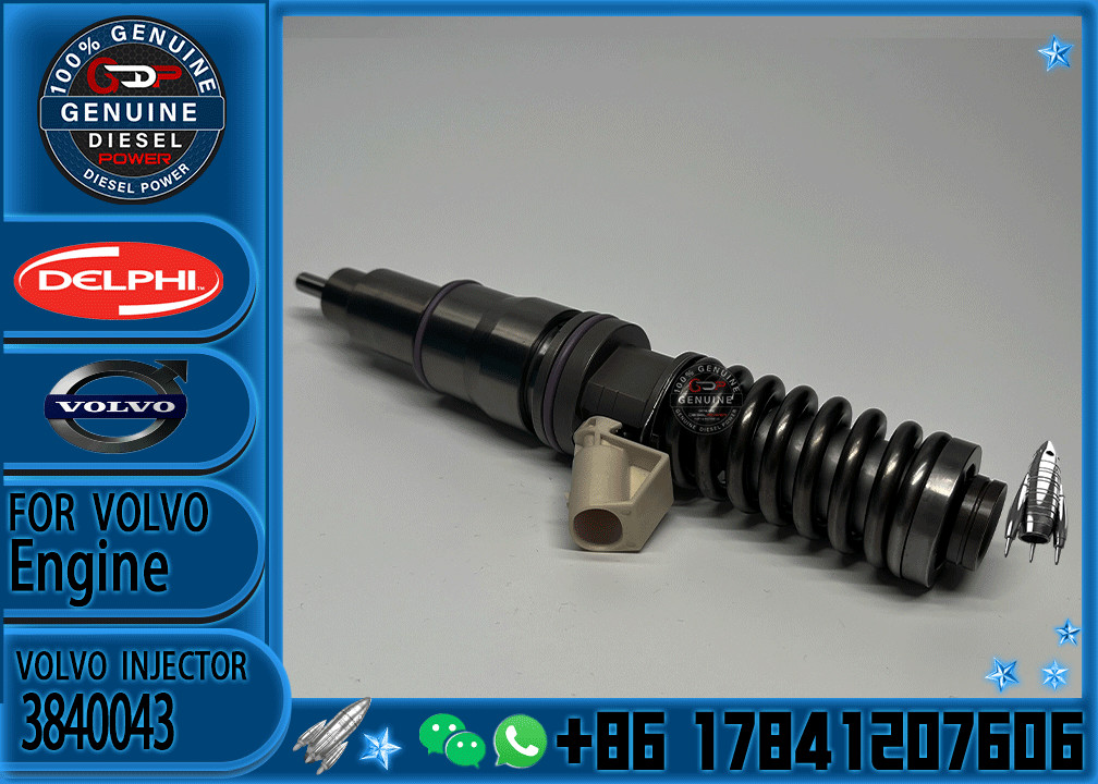Truck Spare Part Fuel Injector 3840043 BEBE4C5001 BEBE4C05002 For VOLVO 9.0 LITRE MARINE With 9.5 MM BORE L235PBC