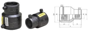 China Reducer DN90-DN200 PE Electrofusion Fittings SDR11 factory