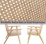 Wooden Chairs for Living Room and Hotel Modern Design Soft Seat Solid Wood