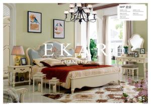 China Colonial Style Furniture Carved Headboard Bedroom Luxury factory