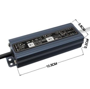 China Size L125xW36xH22mm Waterproof IP67 40w Power Supply For Outdoor Use factory