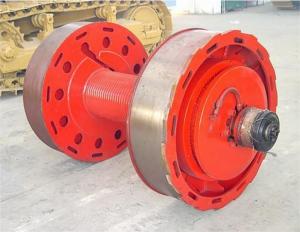 China Alloy Steel Workover Rig Grooved Winch Drum With Gear Ring factory
