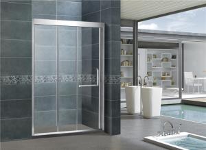 China Stainless Steel Double Sliding Glass Shower Screens Nano Tempered Glass CE Certification factory