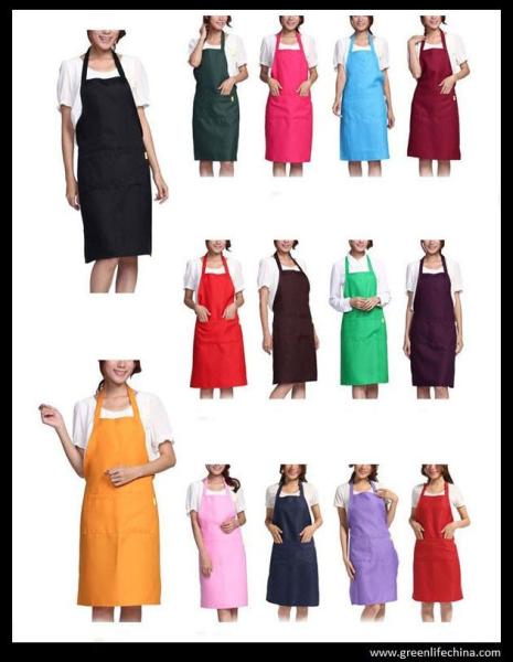 Kitchen cooking tool accessory hot sale apron with front pocket different colors