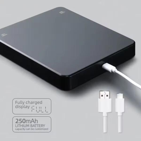 Digital Display Dual Screen LED Display Kitchen Food Timer for Coffee Beans Battery Powered Weight Measuring Tool Rectangle