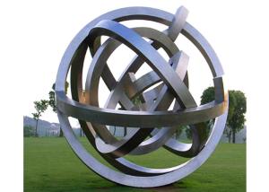 China Outdoor Metal Sphere Large Modern Stainless Steel Sculpture Garden Art Sculpture factory