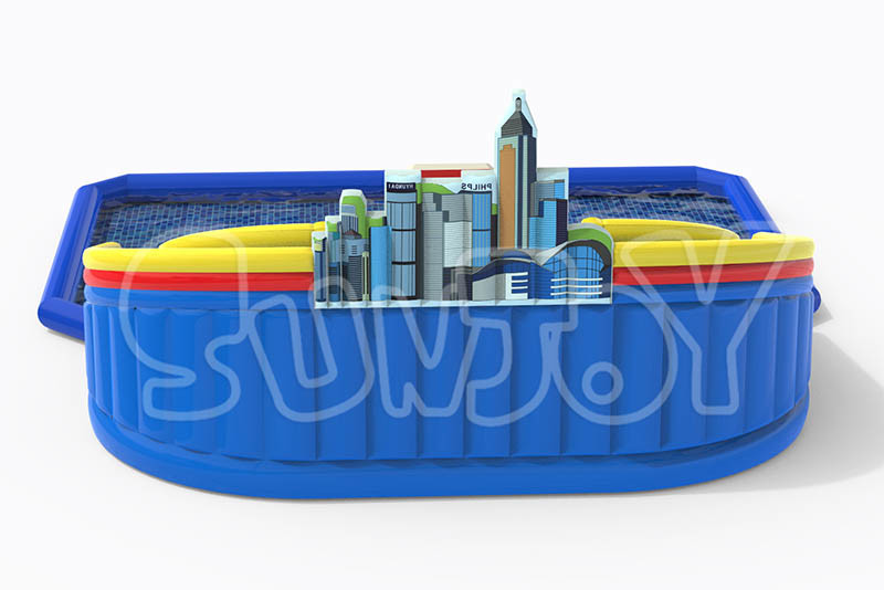 0.9mm Plato Commercial Inflatable Water Park With Slide