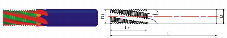 Tungsten Carbide Full Tooth Thread Milling Cutters for CNC Milling Tools