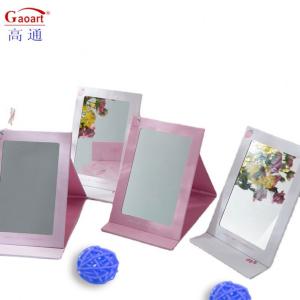 China Mini Compact Makeup Square Pocket Circle Dressing Vanity with Logo Mirror Custom Logo factory