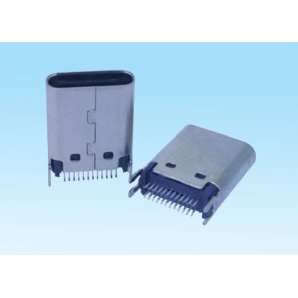 China DIP And SMT Type USB 3.1 C Connector , Micro USB Female Connector Copper Alloy Contacts factory