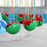 5m Amusement Park Rides , Fruit Flying Chair Ride Without Foundation