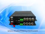4CH analog video audio fiber converter with black aluminum case
