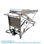 304 Stainless Steel Cadaver Trolley Lift Mortuary Morgue Hydraulic Body Lifter