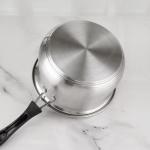 3pcs Milk Pot Set Kitchenware Cookware Set Stainless Steel Soup Stock Pots with