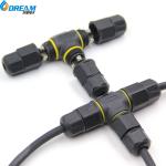 Outdoor T Type Quick Connect Electrical Cable Waterproof Brass Quick Connector