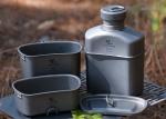 Travel Three Piece Suit Canteen Flat Titanium Bottle 4.5g/Cm3 99.95% Purity