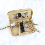 5pcs Mini Travel Makeup Brush Set With Portable Cosmetic Bag Easy To Carry