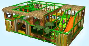 China forest theme baby interactive indoor playground big slide indoor play centre for cafeteria factory