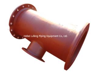 China DN1000x800x1000mm Ductile Iron Pipe Fitting All flanged tee factory