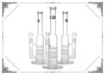 Grace Triple Honeycomb Perc Bong 13'' Clear Straight Tube Glass Smoking Water