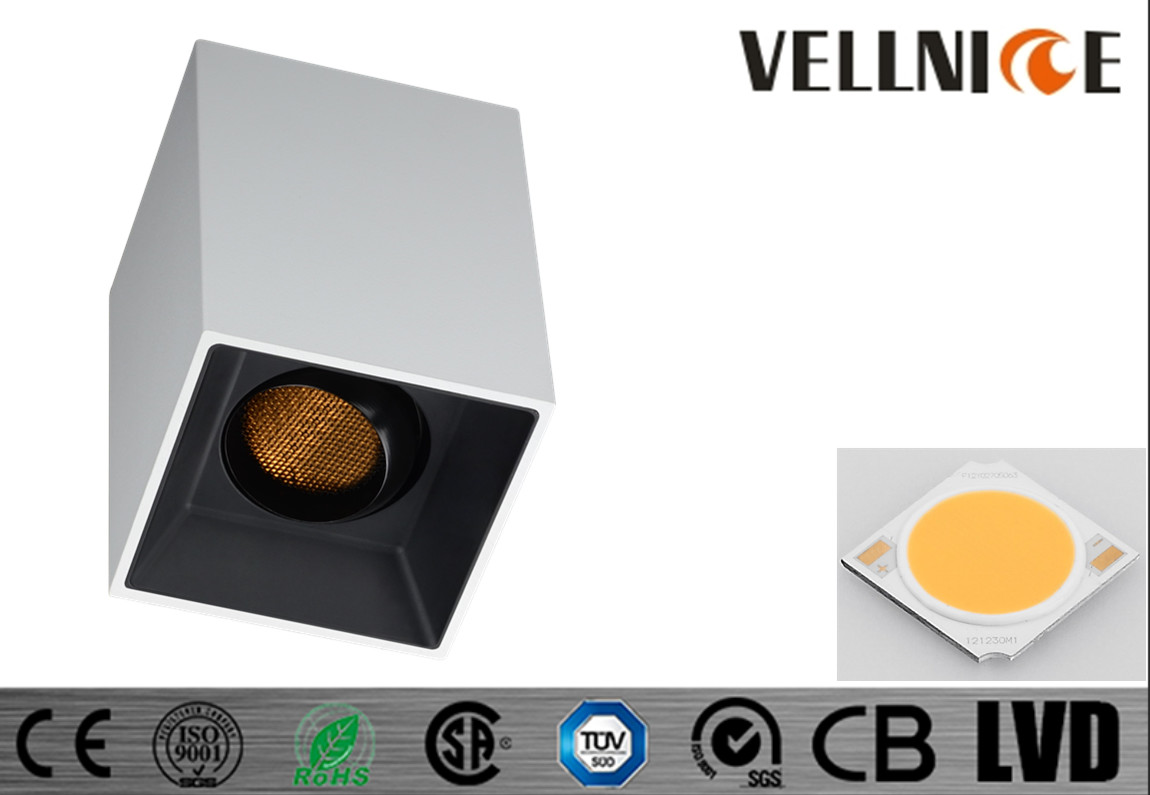 7W Tiltable Surface Mount LED Lights / COB Square LED Ceiling Downlights
