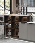 Modern 2.5M L Shape Island Kitchen Cabinets With One Wall Of Cabinets And An
