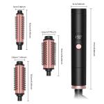 Double Ceramic 3-in-1 Hot Air Brush Black Gold Dry As You Style Hair