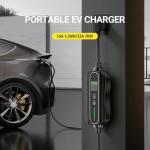100-240V Mobile Vehicle Charging Station IP54 Protection Level ABS PC Material