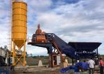 Mobile Ready Mix Portable Concrete Mixer Batching Plants Fully Automatic Control