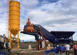 China Continuous Ready Mix Mobile Concrete Plant , 25m3 Small Central Mix Concrete Plant factory