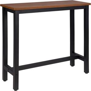 China Bar Table Dining Table Metal Frame Industrial Design Easy Assembly Vintage Brown factory