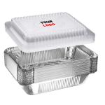 Hotsale Food Grade Custom Logo Rectangle Aluminum Takeaway Foil Food Containers