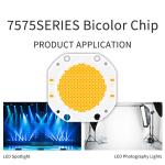 600w+600w Dual Color Cob Led Chip 7575 Dimmable 2700-6500k 54v 60v For