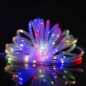China 100 200 300 LEDs Solar Fairy Lights Party Wedding Decor LED Rope Tube Lights factory