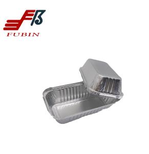 China 550ml Disposable Aluminum Foil Plates Rectangular Deep Loaf Pan factory