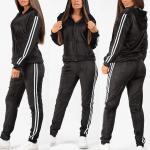 Custom Women Sport Clothing Fashion Hooded Training Track Sweat Suit Jogging