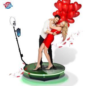China 4 Person 360 Rotating Photo Booth With Led Light Phone Ipad Camera Holder Shooting Tool factory