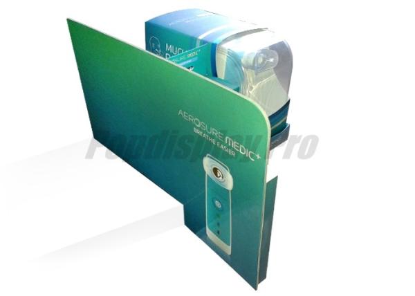 China Eco Friendly Cardboard Counter Display Units With A5 Brochure Holder And Ads Board factory