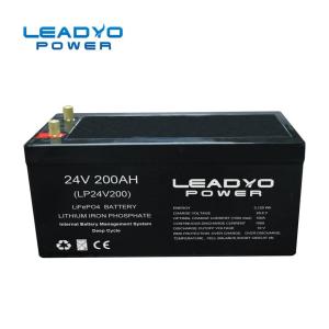 China Smart LiFePO4 Deep Cycle Battery Pack , 24V 200Ah Rechargeable Lithium Battery factory