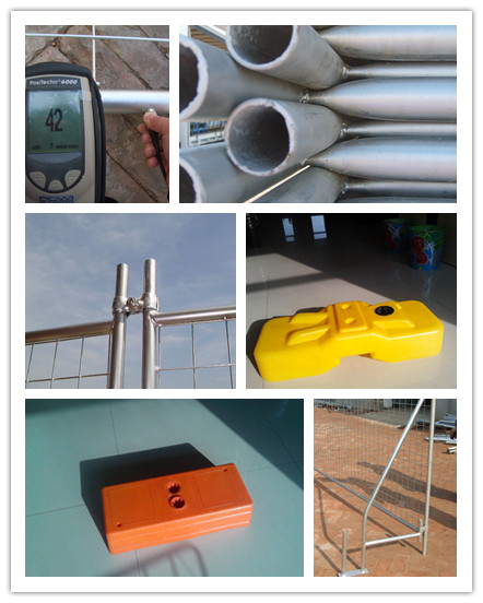 Construction Site Steel Galvanized Rmovable Temporary Fence