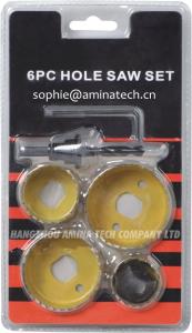 China Carbon Hole Saw Set with Mandrel (6-Piece) factory