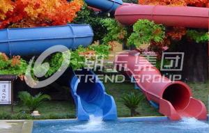China Cool Holiday Spiral Water Slides Combination With Four Lanes for Outdoor Water Park factory
