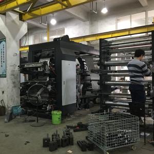 China 8 Color Plastic Flexo Printing Machine 6 Color Central Drum factory