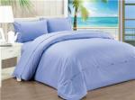 Sateen Stripe Duvet Cover Polyester Cotton Bedding Set 4pcs Solid Color