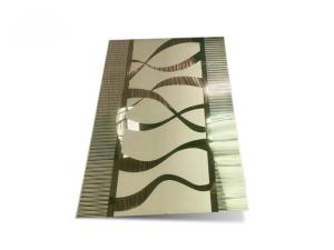 China 0.3mm Elevator Stainless Steel Mirror Etched Brushed Finishes Custom Interior Patterns factory
